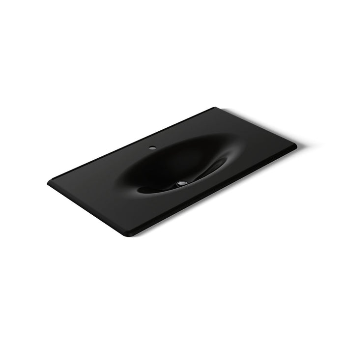 KOHLER K-3052-1 Iron/Impressions 43" Enameled cast iron vanity top with integrated oval sink