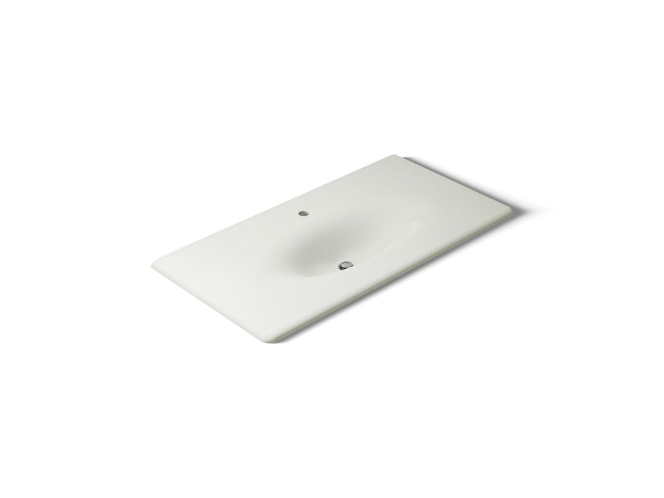 KOHLER K-3052-1 Iron/Impressions 43" Enameled cast iron vanity top with integrated oval sink
