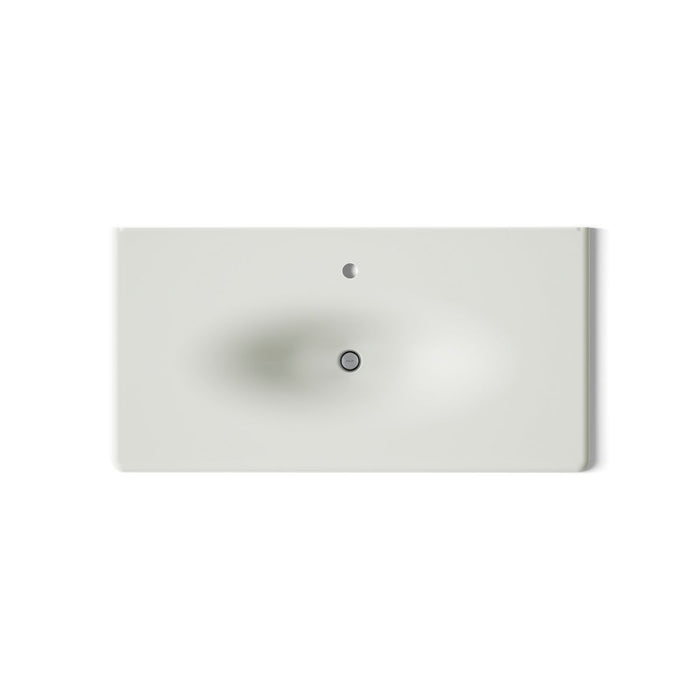 KOHLER K-3052-1 Iron/Impressions 43" Enameled cast iron vanity top with integrated oval sink