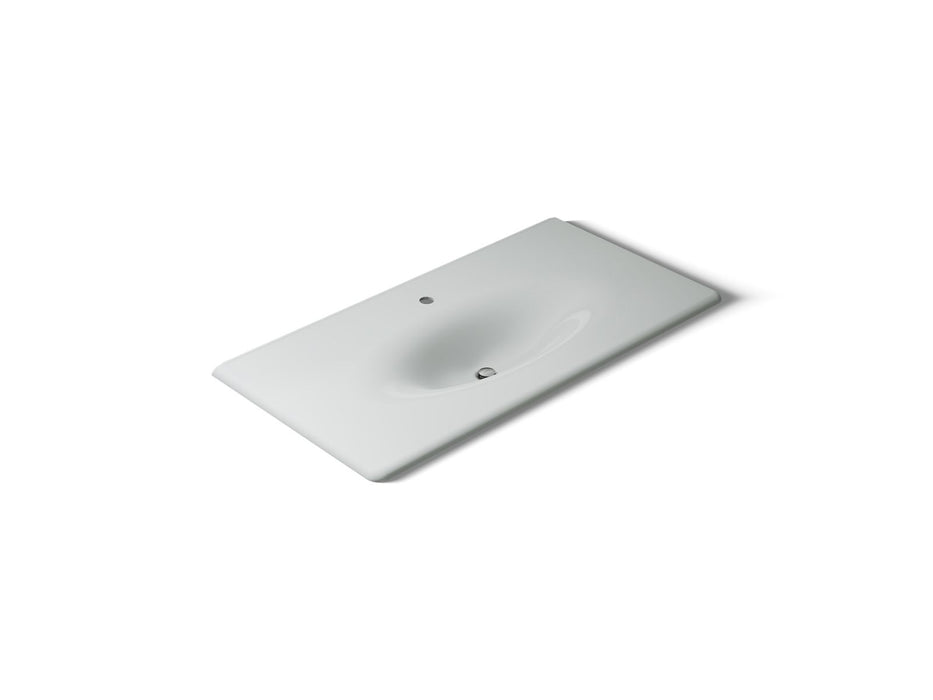 KOHLER K-3052-1 Iron/Impressions 43" Enameled cast iron vanity top with integrated oval sink