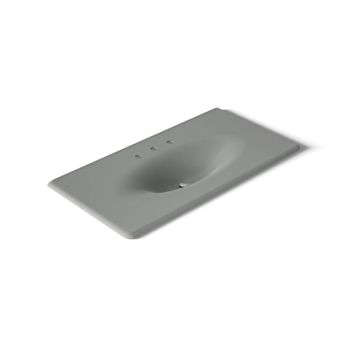 KOHLER K-3052-8 Iron/Impressions 43" Enameled cast iron vanity top with integrated oval sink
