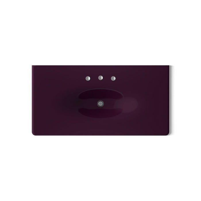 KOHLER K-3052-8 Iron/Impressions 43" Enameled cast iron vanity top with integrated oval sink