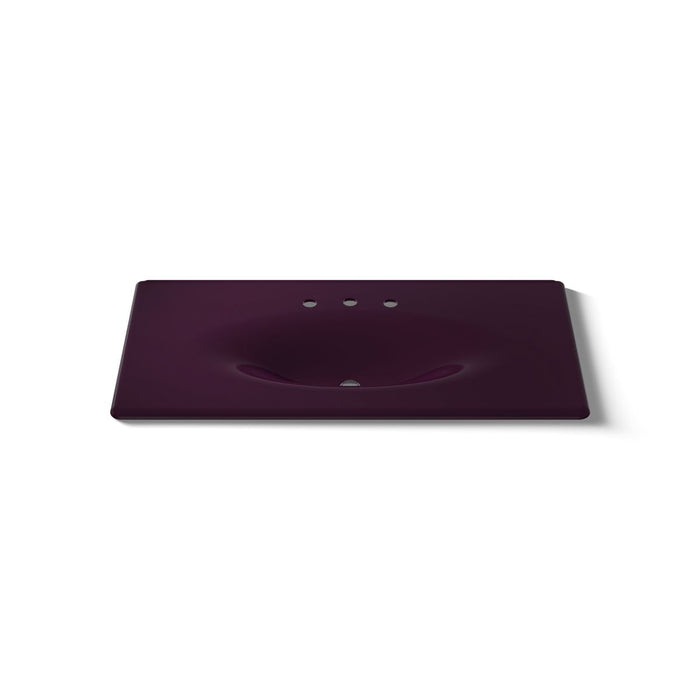KOHLER K-3052-8 Iron/Impressions 43" Enameled cast iron vanity top with integrated oval sink