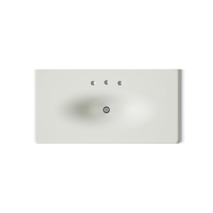 KOHLER K-3052-8 Iron/Impressions 43" Enameled cast iron vanity top with integrated oval sink