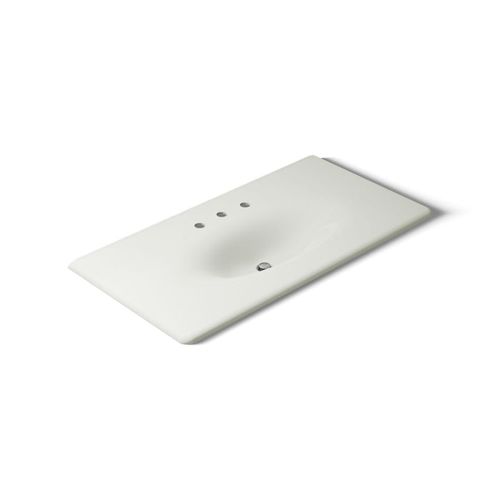 KOHLER K-3052-8 Iron/Impressions 43" Enameled cast iron vanity top with integrated oval sink