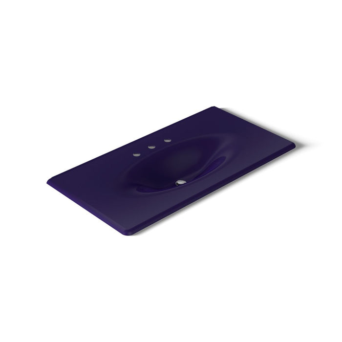 KOHLER K-3052-8 Iron/Impressions 43" Enameled cast iron vanity top with integrated oval sink