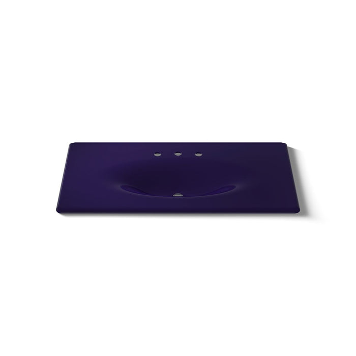 KOHLER K-3052-8 Iron/Impressions 43" Enameled cast iron vanity top with integrated oval sink