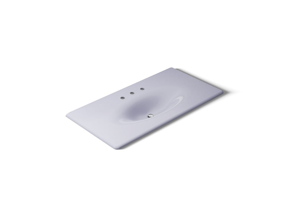 KOHLER K-3052-8 Iron/Impressions 43" Enameled cast iron vanity top with integrated oval sink