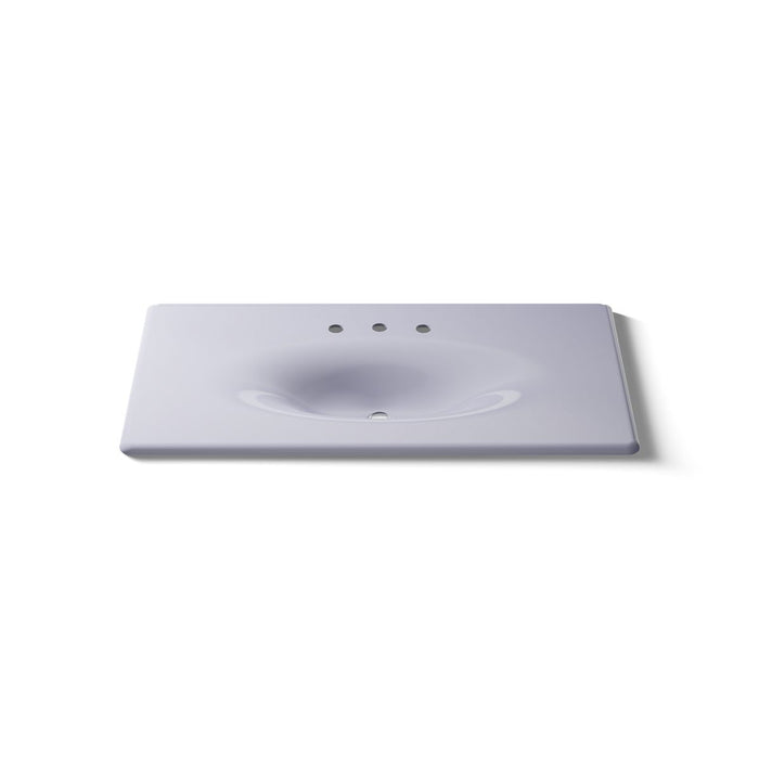 KOHLER K-3052-8 Iron/Impressions 43" Enameled cast iron vanity top with integrated oval sink