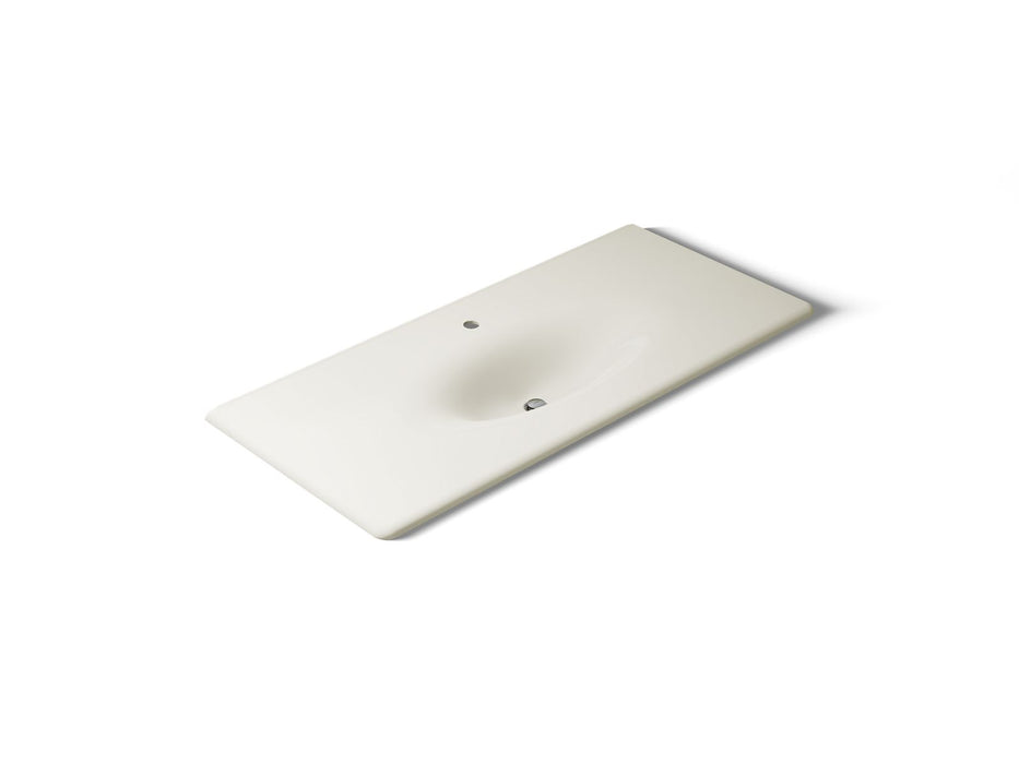 KOHLER K-3053-1 Iron/Impressions 49" Enameled cast iron vanity top with integrated oval sink