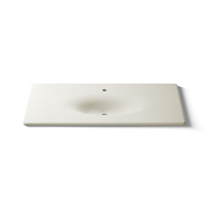 KOHLER K-3053-1 Iron/Impressions 49" Enameled cast iron vanity top with integrated oval sink