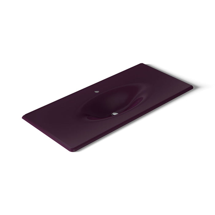 KOHLER K-3053-1 Iron/Impressions 49" Enameled cast iron vanity top with integrated oval sink