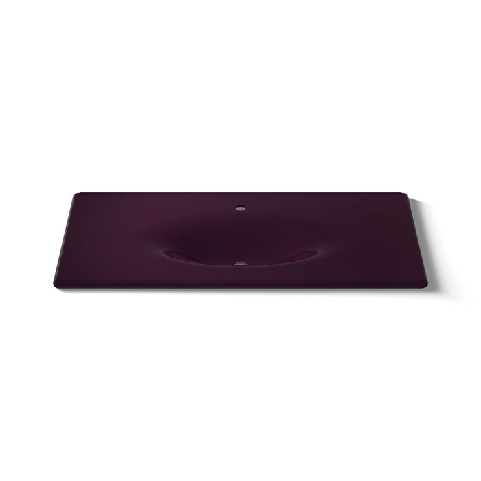KOHLER K-3053-1 Iron/Impressions 49" Enameled cast iron vanity top with integrated oval sink