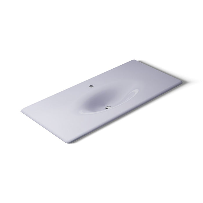 KOHLER K-3053-1 Iron/Impressions 49" Enameled cast iron vanity top with integrated oval sink