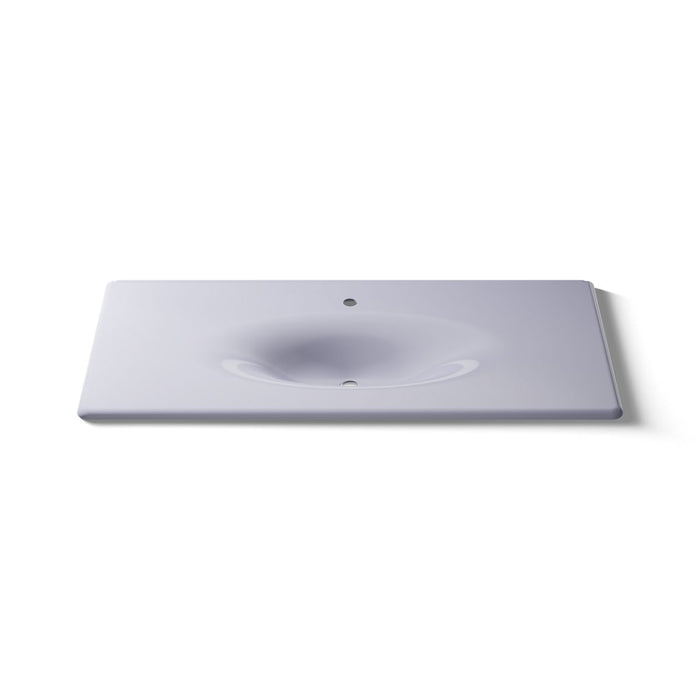 KOHLER K-3053-1 Iron/Impressions 49" Enameled cast iron vanity top with integrated oval sink
