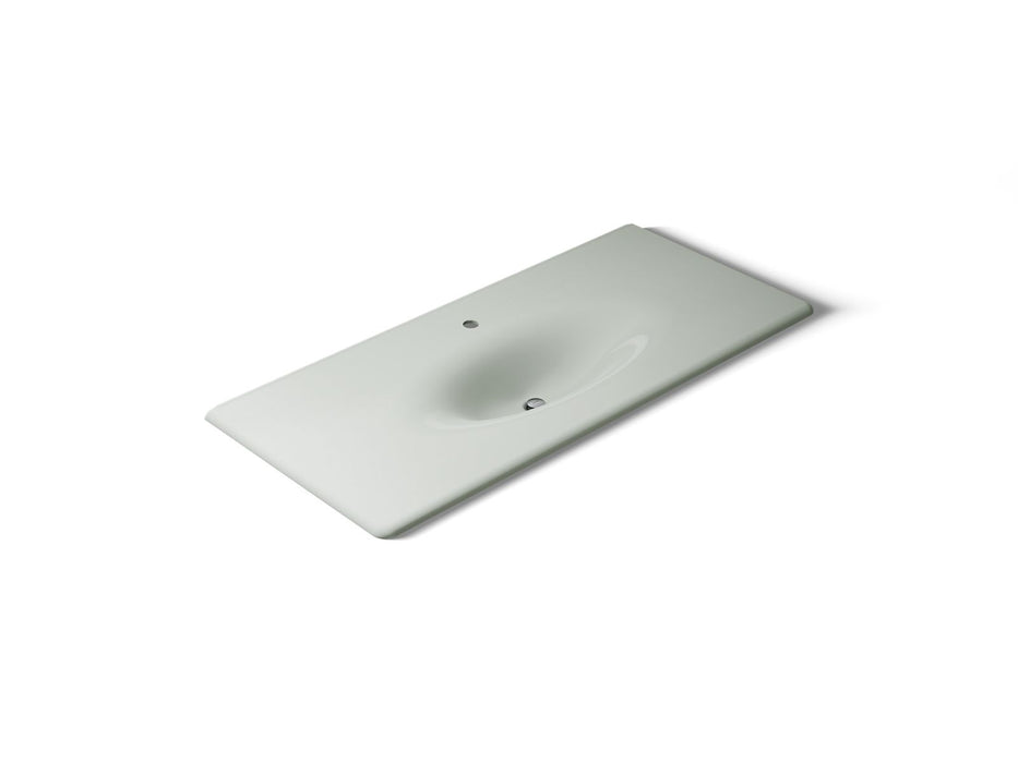 KOHLER K-3053-1 Iron/Impressions 49" Enameled cast iron vanity top with integrated oval sink