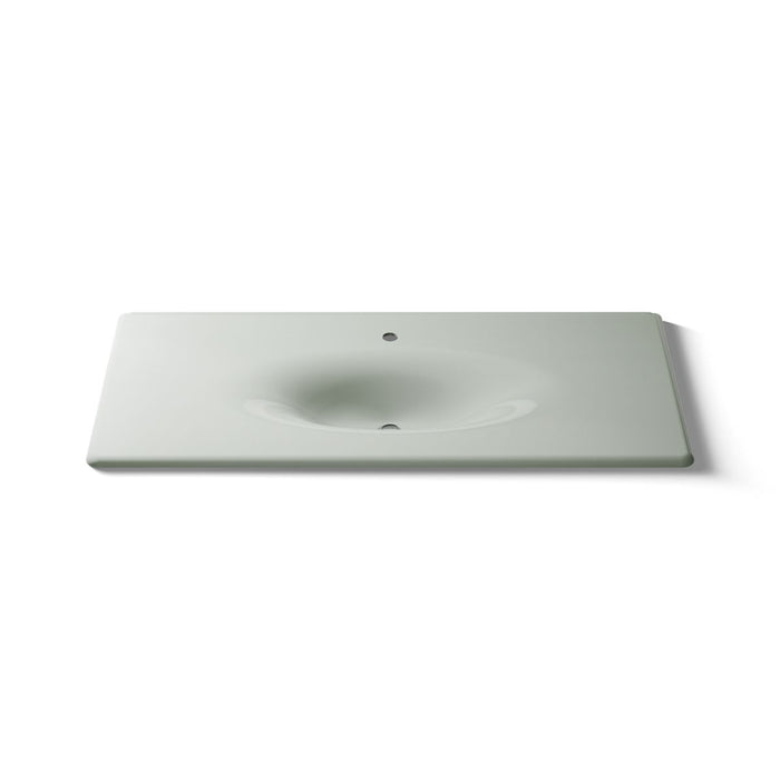 KOHLER K-3053-1 Iron/Impressions 49" Enameled cast iron vanity top with integrated oval sink