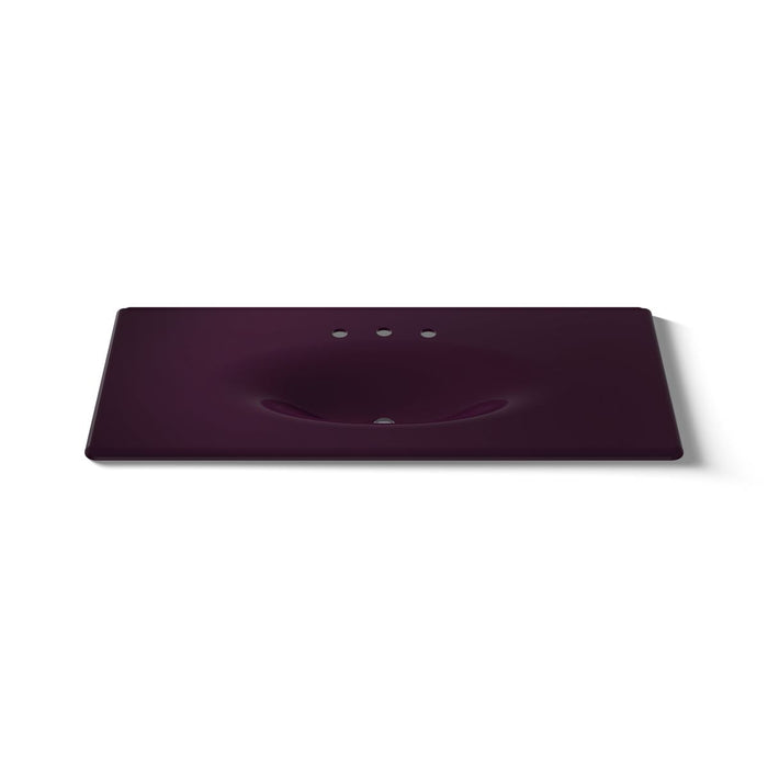 KOHLER K-3053-8 Iron/Impressions 49" Enameled cast iron vanity top with integrated oval sink