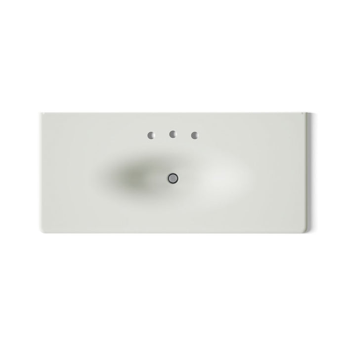 KOHLER K-3053-8 Iron/Impressions 49" Enameled cast iron vanity top with integrated oval sink