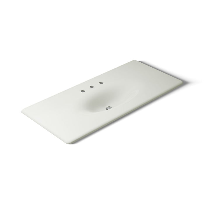 KOHLER K-3053-8 Iron/Impressions 49" Enameled cast iron vanity top with integrated oval sink