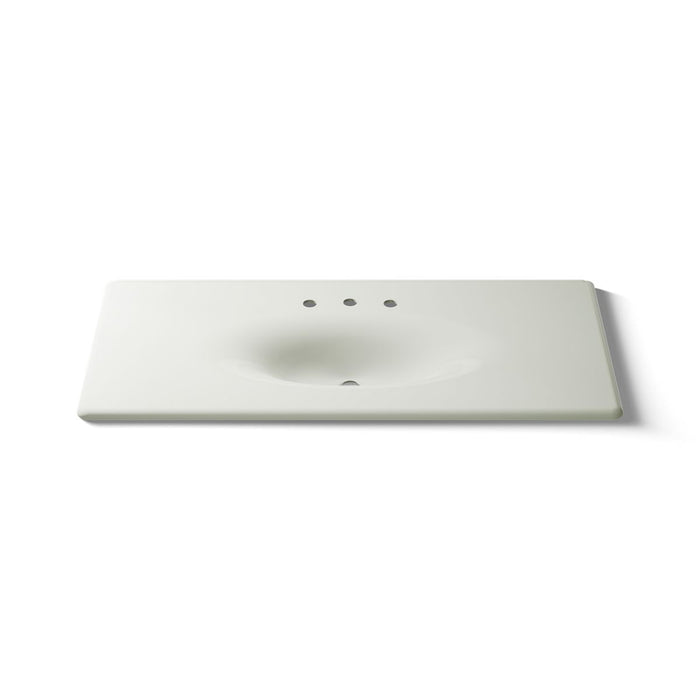 KOHLER K-3053-8 Iron/Impressions 49" Enameled cast iron vanity top with integrated oval sink