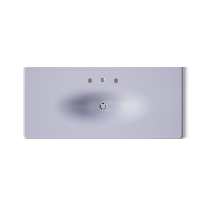 KOHLER K-3053-8 Iron/Impressions 49" Enameled cast iron vanity top with integrated oval sink