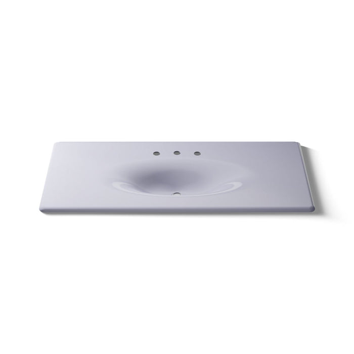 KOHLER K-3053-8 Iron/Impressions 49" Enameled cast iron vanity top with integrated oval sink