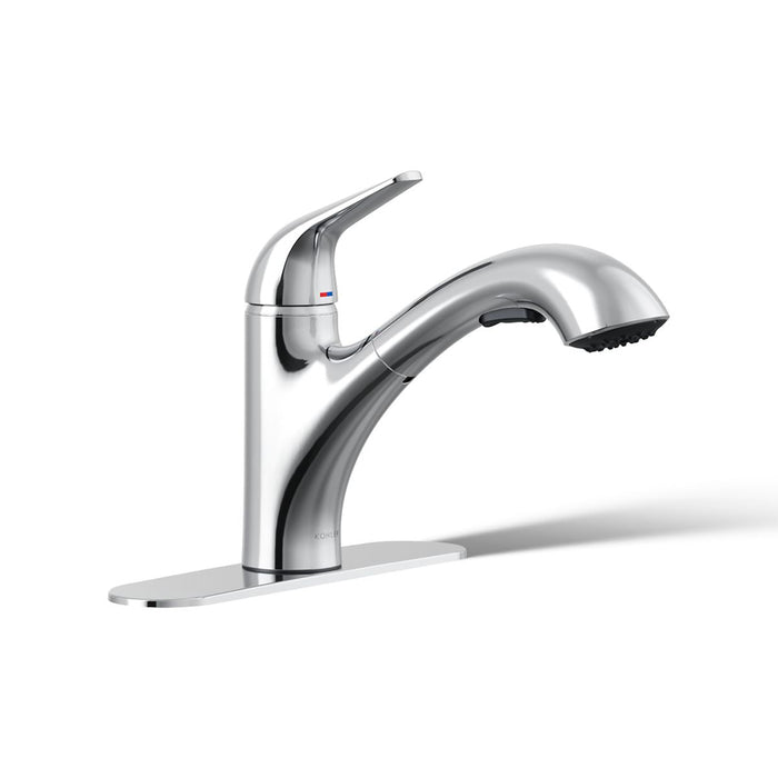 KOHLER K-30612 Jolt Pull-out kitchen sink faucet with two-function sprayhead