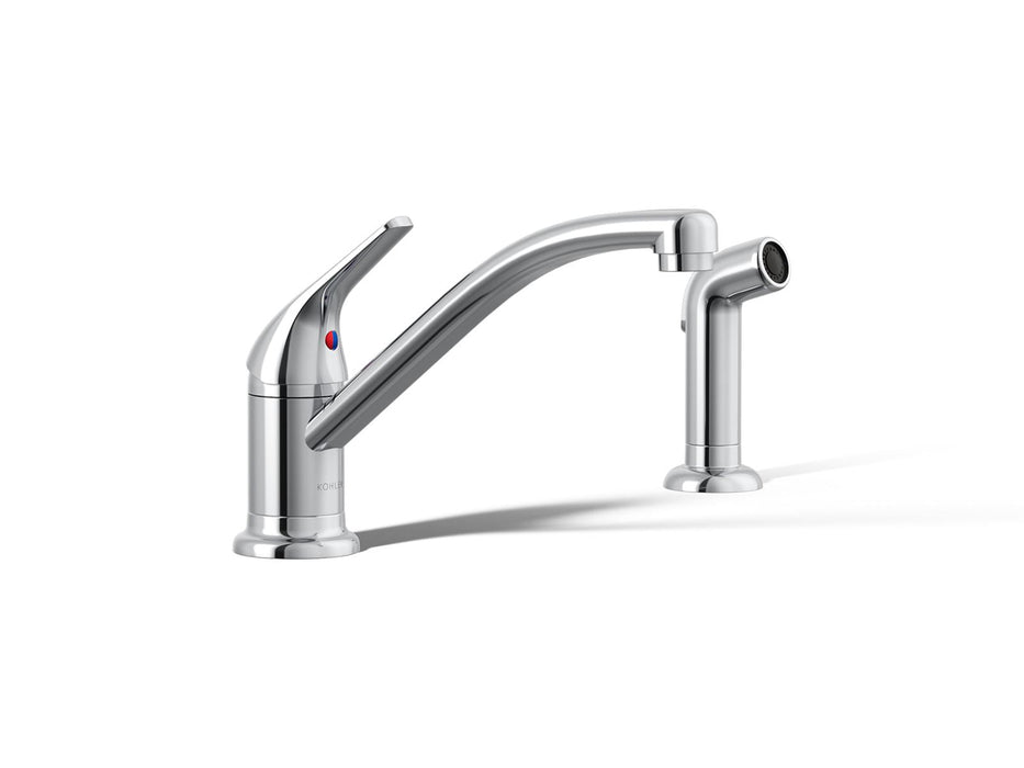 KOHLER K-30614 Jolt Single-handle kitchen sink faucet with side sprayer