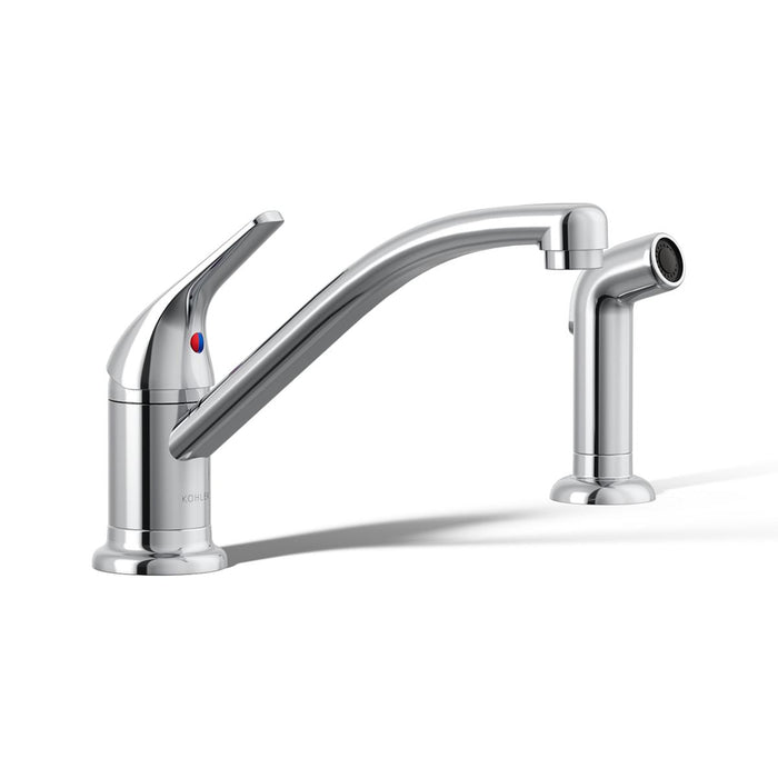 KOHLER K-30614 Jolt Single-handle kitchen sink faucet with side sprayer