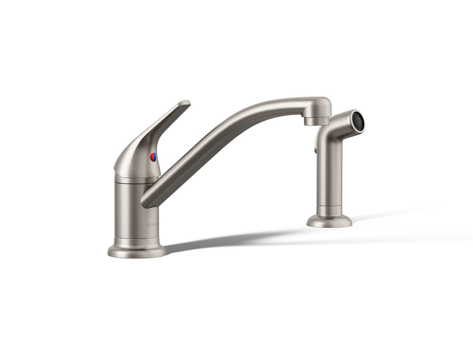 KOHLER K-30614 Jolt Single-handle kitchen sink faucet with side sprayer