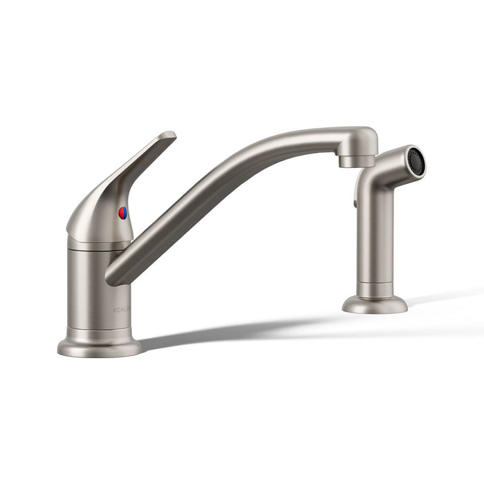 KOHLER K-30614 Jolt Single-handle kitchen sink faucet with side sprayer