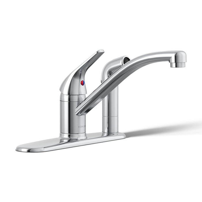 KOHLER K-30615 Jolt Single-handle kitchen sink faucet with side sprayer
