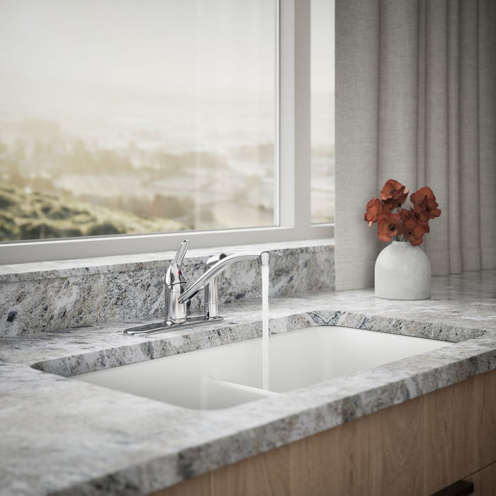 KOHLER K-30615 Jolt Single-handle kitchen sink faucet with side sprayer