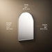 3/4 view of product with dimensions