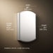 3/4 view of product with dimensions