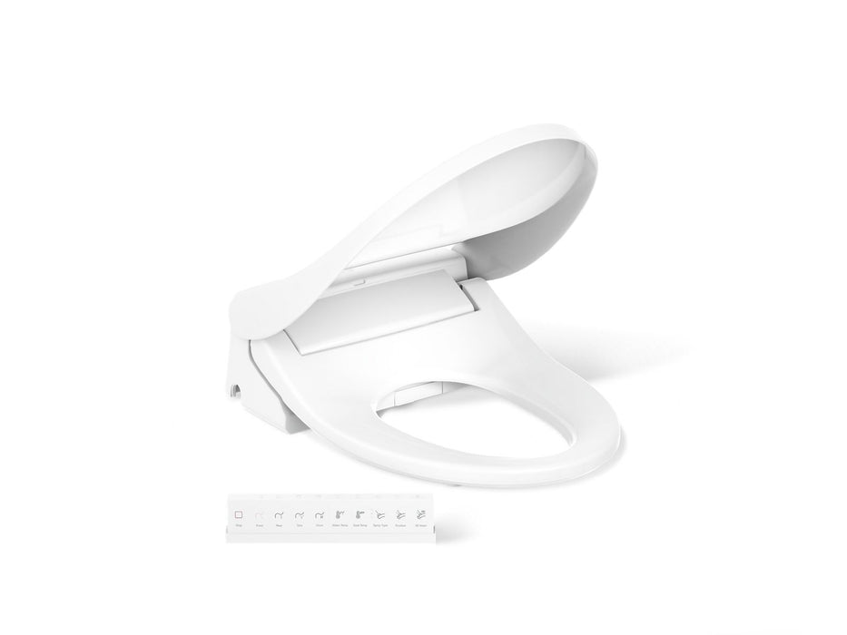 KOHLER K-30805-0 K-30805 PureWash Elongated Bidet Toilet Seat with Remote Control