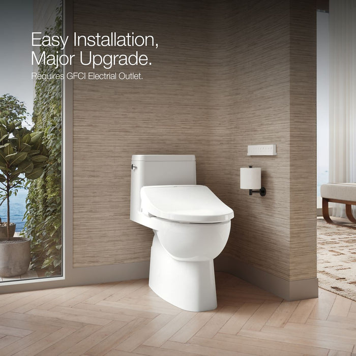 KOHLER K-30805-0 K-30805 PureWash Elongated Bidet Toilet Seat with Remote Control
