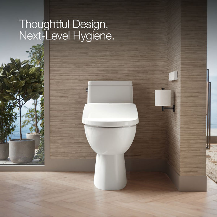 KOHLER K-30805-0 K-30805 PureWash Elongated Bidet Toilet Seat with Remote Control