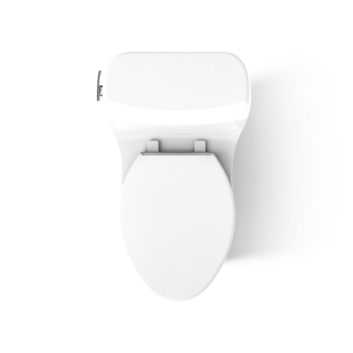 KOHLER K-30811 Santa Rosa One-piece compact elongated 1.6 gpf toilet with Revolution 360 swirl flushing technology, white...