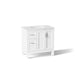 KOHLER K-31244-ASB Quo 36" Bathroom Vanity Cabinet with Sink and Quartz Top, White - 3/4 view of product