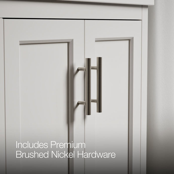 KOHLER K-31244-ASB Quo 36" Bathroom Vanity Cabinet with Sink and Quartz Top, White - Detail image of a product feature