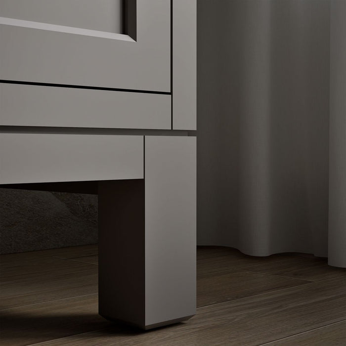 KOHLER K-31246-ASB Quo 60" Bathroom Vanity Cabinet with Sinks and Quartz Top, Mohair Grey - Detail image of a product feature
