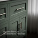 KOHLER K-31246-ASB Quo 60" Bathroom Vanity Cabinet with Sinks and Quartz Top, Umbral Green - Detail image of a product featur