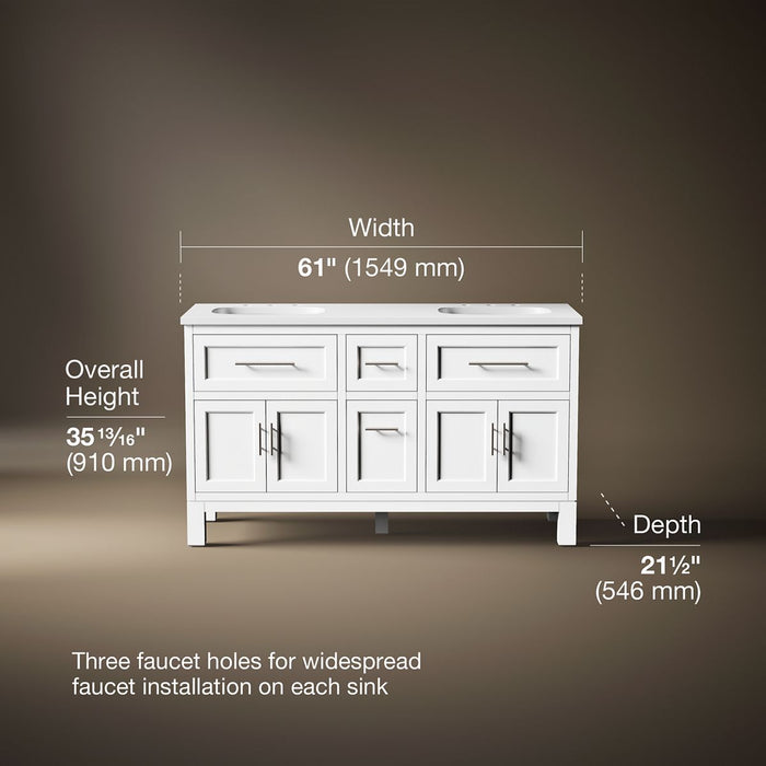 3/4 view of product with dimensions