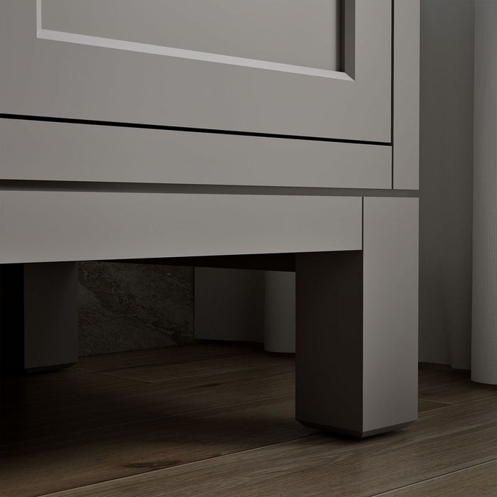 KOHLER K-31247-ASB Quo 72" Bathroom Vanity Cabinet with Sinks and Quartz Top, Mohair Grey - Detail image of a product feature
