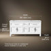 3/4 view of product with dimensions