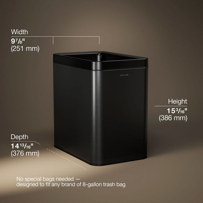 KOHLER K-31314 6-1/2-gallon open-top trash can