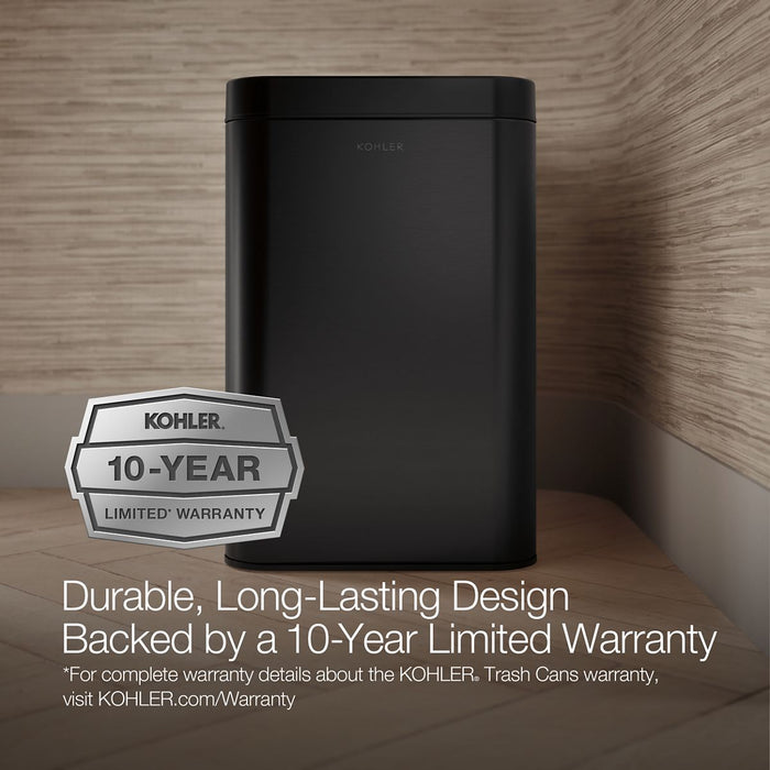 KOHLER K-31315 5-3/4-gallon dual-compartment open-top trash can