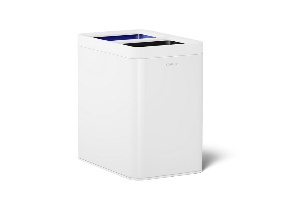 KOHLER K-31315 5-3/4-gallon dual-compartment open-top trash can